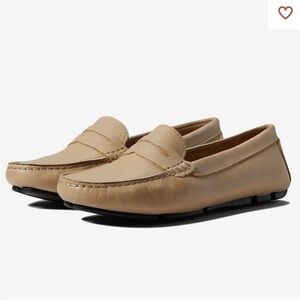 Tan leather loafers